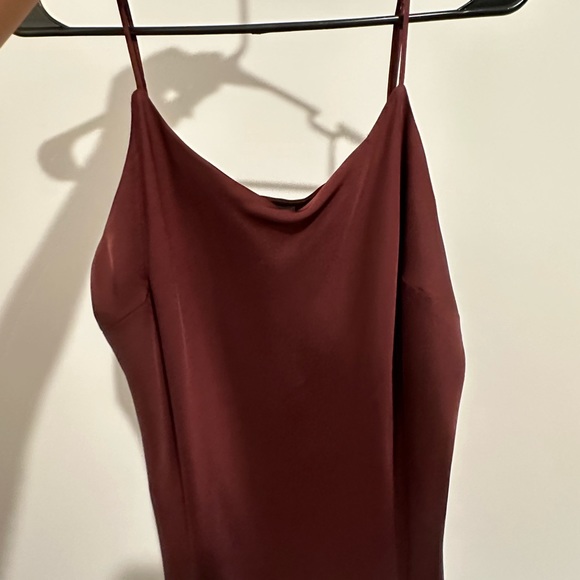 Satin scoop neck downtown cami size M color Rum Raisin! - Picture 9 of 9